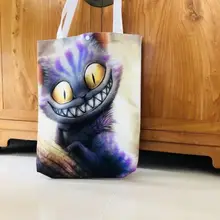 Alice's adventures Чеширская Наплечная Сумка с изображением кошки сумки для шоппинга сумка для ланча