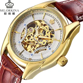 

ORKINA Top Brand Luxury Mens Watch Men Military Sport Clock Automatic Mechanical Watches Male Business Skeleton Clocks