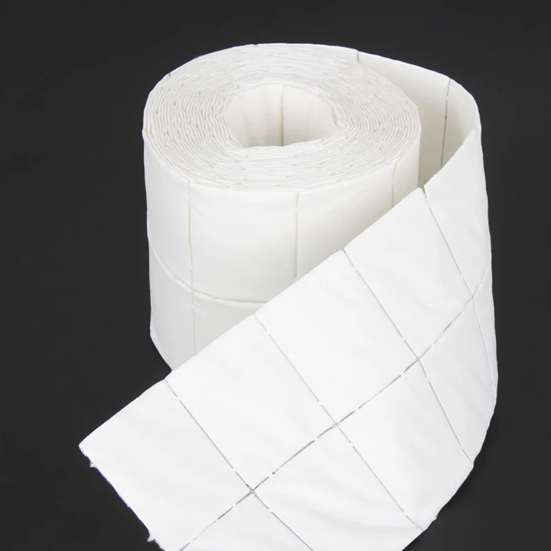 

500pcs/Roll Lint Free Nail Art Polish Acrylic Gel Remover Wipes / Paper Towel UV Gel Cleaning Cotton Pads