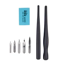 5 перьев+ 2 ручки держатели для Шарпи каллиграфия манга поставка инструменты для рисования аниме мульти школа искусство поставщик