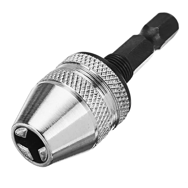 

0.5-4mm Keyless Chuck Drill Bit 1/4" Hex Shank Conversion Power Nickel Plating Drill Adapter for Electric Screwdriver