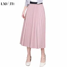 Сезон: весна-лето для женщин длинные плиссированные юбки черный, зеленый модные эластичные длиной до лодыжки s Saias миди Faldas Винтаж