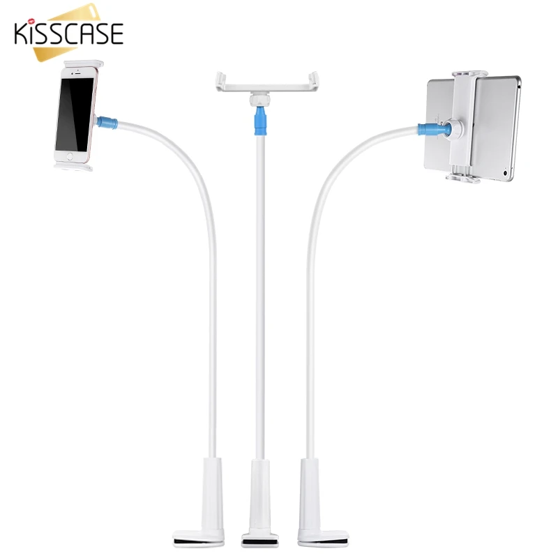 KISSCASE 360 Вращающийся Гибкий Длинный держатель для ленивого телефона для iPhone, подставка для планшета, держатель для мобильного телефона, Настольная кровать