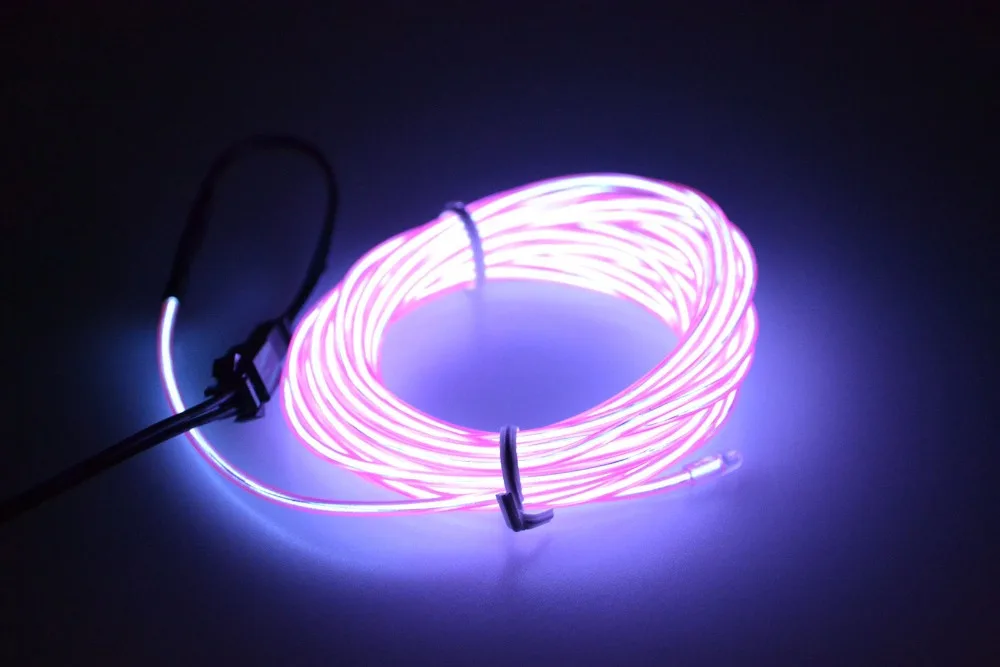 5m 10 Colors Neon Led El Wire Lamp Glow String Lights Rope For 5m 10 Colors Neon Led El Wire Lamp Glow String Lights Rope For Home Car Dance Party Decoration 12v Ed Controller In Strips From