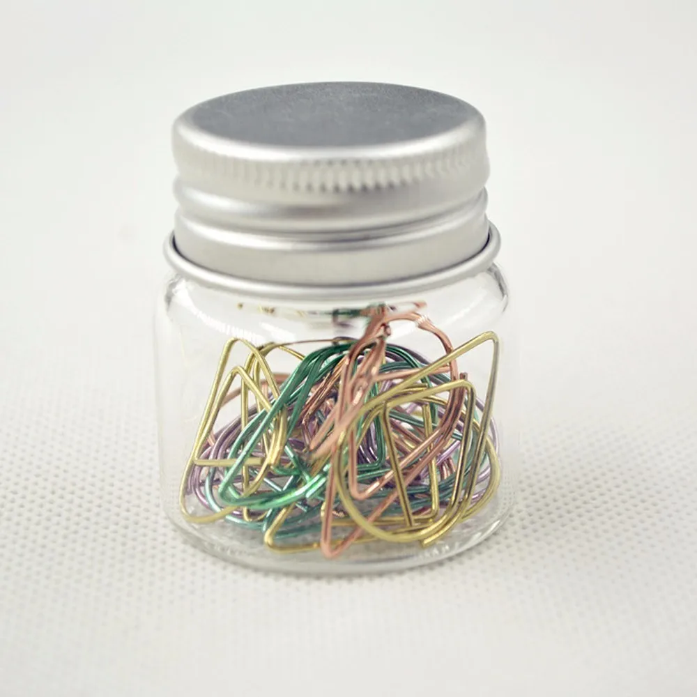 

20pcs/box Metal Material Drop Shape Paper Clips Colorful Funny Kawaii Bookmark Office Shool Stationery Marking Clips