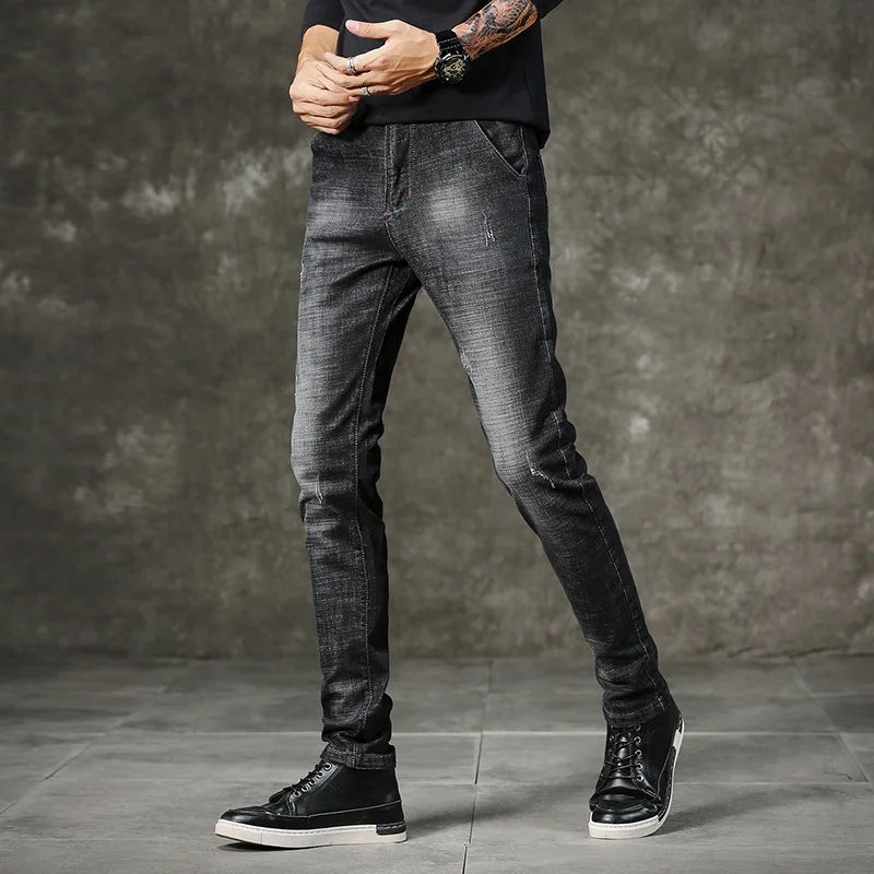 Высококачественный брендовый Топ Мода для бизнес на каждый день Slim Для мужчин, джинсы в стиле «хип-хоп»; осенние хлопковые брюки для девочек свободные удобные средства ухода за кожей стоп брюки для девочек