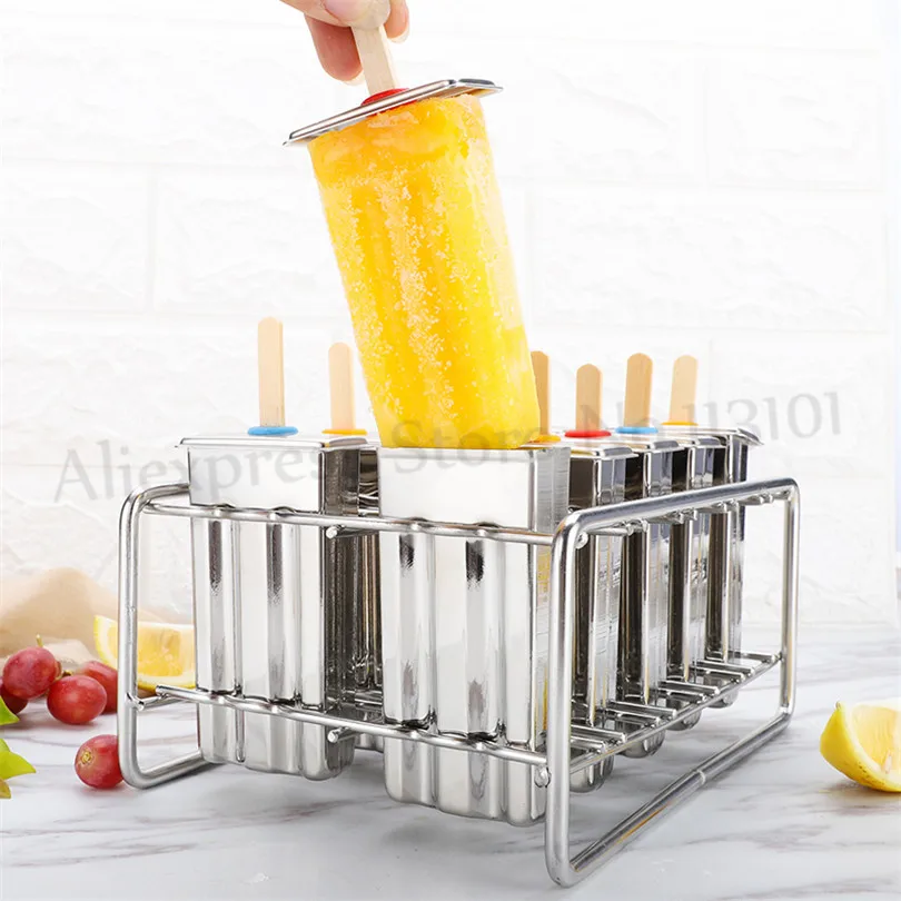 Popsicle Molds Ice Cream Mold Maker Kitchen DIY Stainless Steel Tools 10pcs/Batch | Бытовая техника