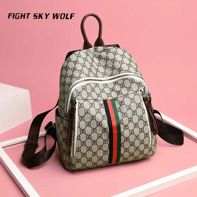 Small Women Backpacks female School Bags For Teenage Girls Black PU Leather Women Backpack Shoulder Bag Purse FIGHT SKY WOLF Small Women Backpacks female School Bags For Teenage Girls Black PU Leather Women Backpack Shoulder Bag Purse FIGHT SKY WOLF