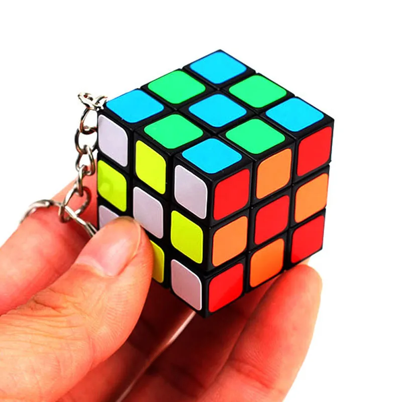 

Mini 3x3x3 3.0CM Speed Magic Cube With keychain Puzzle Neo Cubo Magico Sticker Toys For Children Adult Education Toy