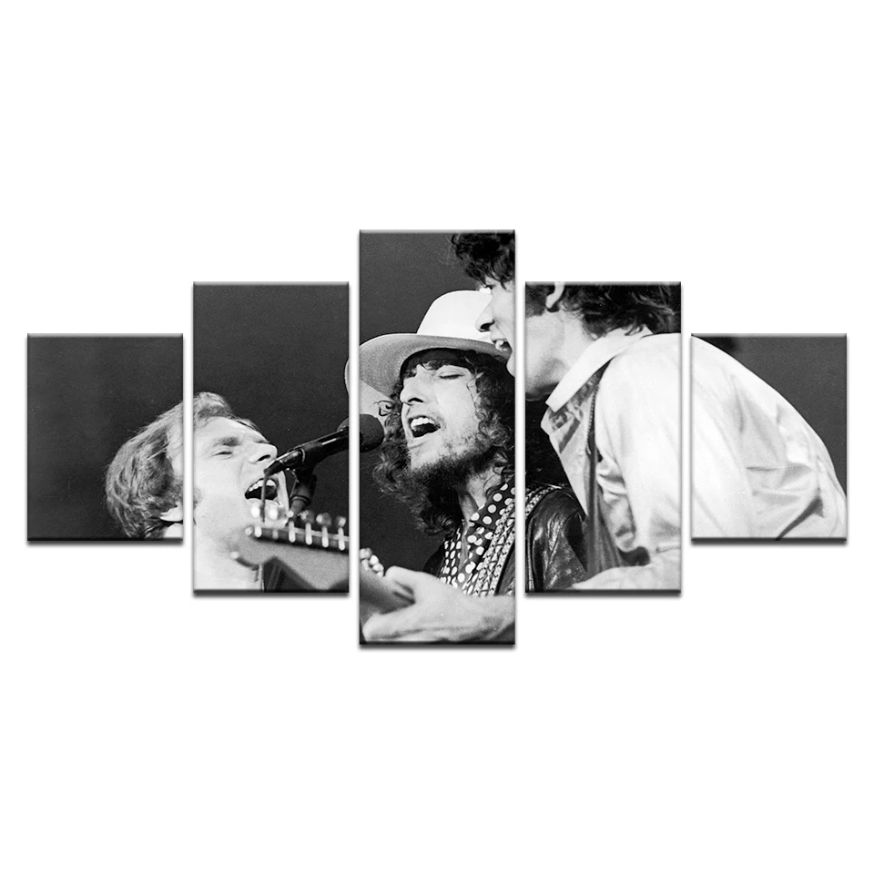 

Large Wall Canvas Vintage Rock Singer Print Poster Home Decor Art On Wall 5 Piece Modular Oil Picture Living Room Decoration
