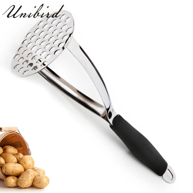 Unibird New Potato Mashers Ricers with Silicone Handle Fruit Vegetable
