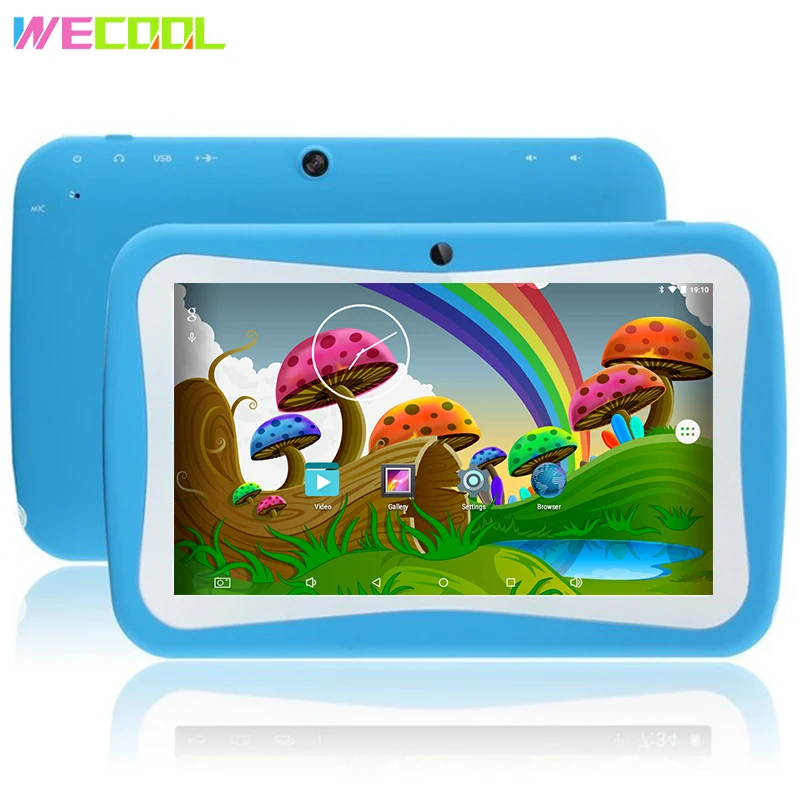 Планшет ребенку для игр и мультиков. Планшет wecool k7. детские планшеты андроид. детский планшет пластиковый. прорезиненный планшет для детей.