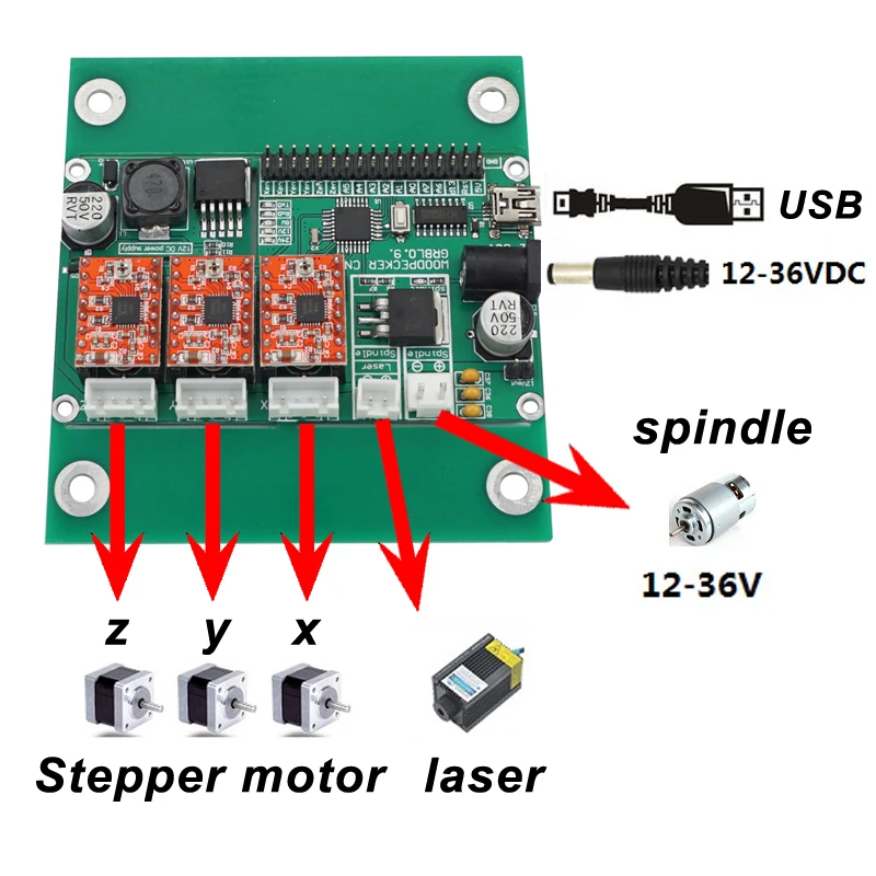 CNC 2418 с ER11, diy мини лазерный гравировальный станок с ЧПУ, Pcb фрезерный станок, резьба по дереву маршрутизатор, cnc2418 гравировка мини DIY