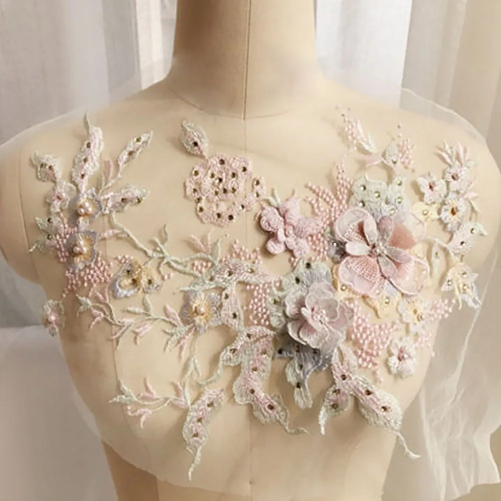 Нашивки, наклейки, жемчуг, сделай сам, кружевная ткань, свадебное платье, вышивка, аппликация, украшение дома, цветы из бисера, 3D, инструмент для шитья невесты - Цвет: Marca Dragon 1