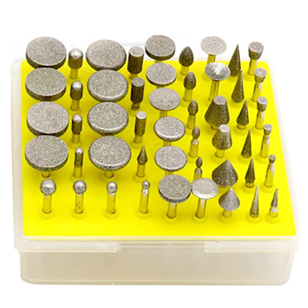 50 PCS Diamond Grinding Head Large Grinder Rotary Tool Set Coated