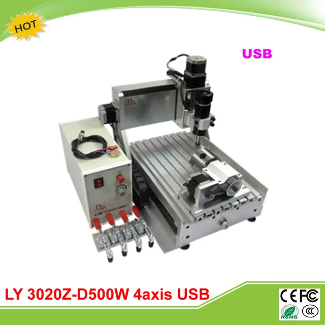 Ly 3020z D500w Usb 4 Axis Cnc Carving Machine Grinder With Ball 500w Spindle Ly 3020z D500w Usb 4 Axis Cnc Carving Machine Grinder With Ball 500w Spindle