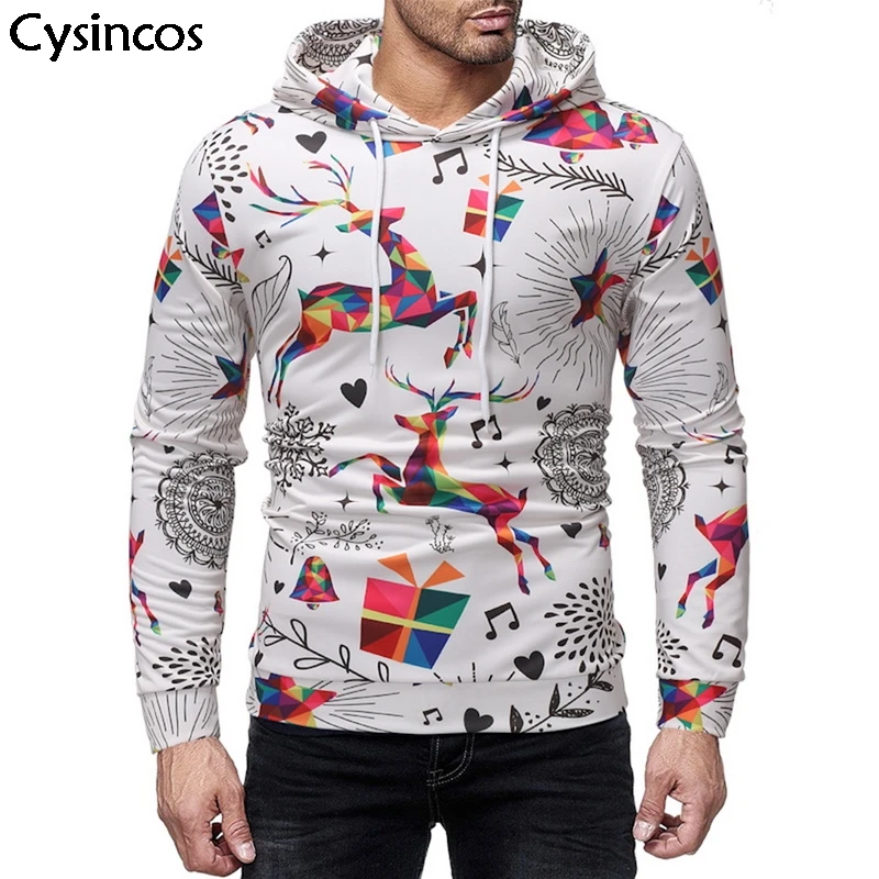 

Adisputent Men's Christmas Slilm Fit Hoodies Casual Printed Unisex Pullovers Sweatshirts Thin Style Paint Funny Sweatshirts