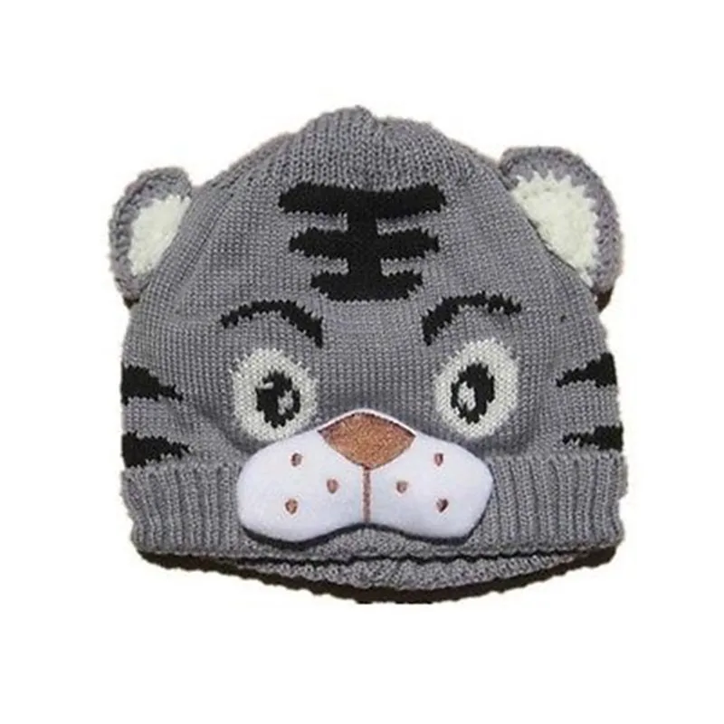 Baby Girls Boys Kids Tiger Hat Knitting Crochet Cute Cap Beanie