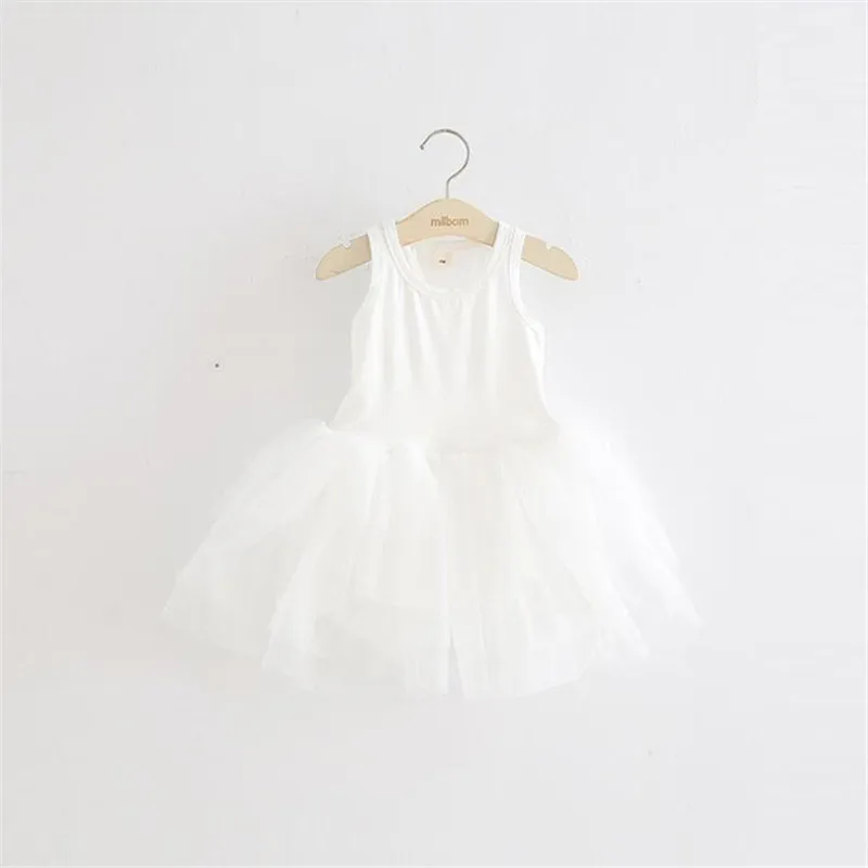 Платье принцессы для маленьких девочек; летняя детская одежда для девочек; От 0 до 5 лет Платья-пачки для маленьких девочек на день рождения; Детские платья для девочек - Цвет: white Girl dress