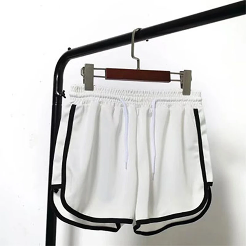 

Simply Casual Cotton Elastic Waist Shorts Women Fashion Loose Fitness Short Pants Famale Popular Elasticity Striped Harem Shorts