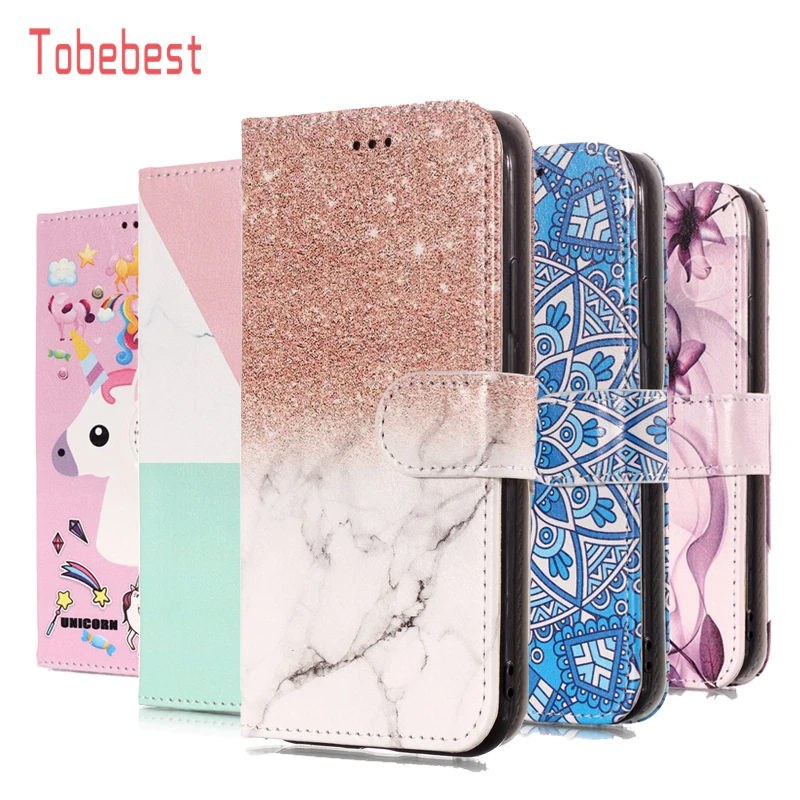 

Flip Leather Case sFor Samsung Galaxy A8 2018 Coque For Samsung Galaxy A8 Plus 2018 Wallet Cover Marble Unicorn Flower Dog Case