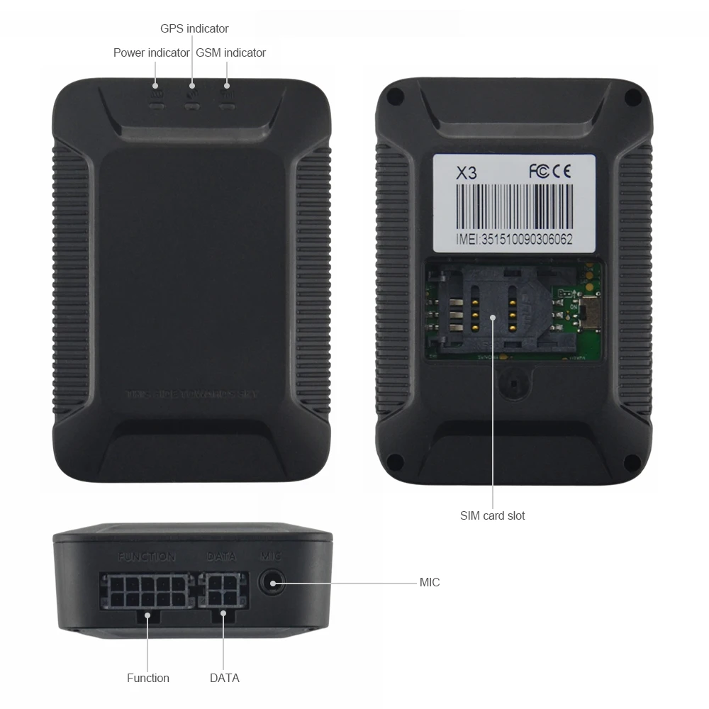 Высокая точность смарт X3 GSM GPRS GPS трекер мгновенные оповещения для вибрации