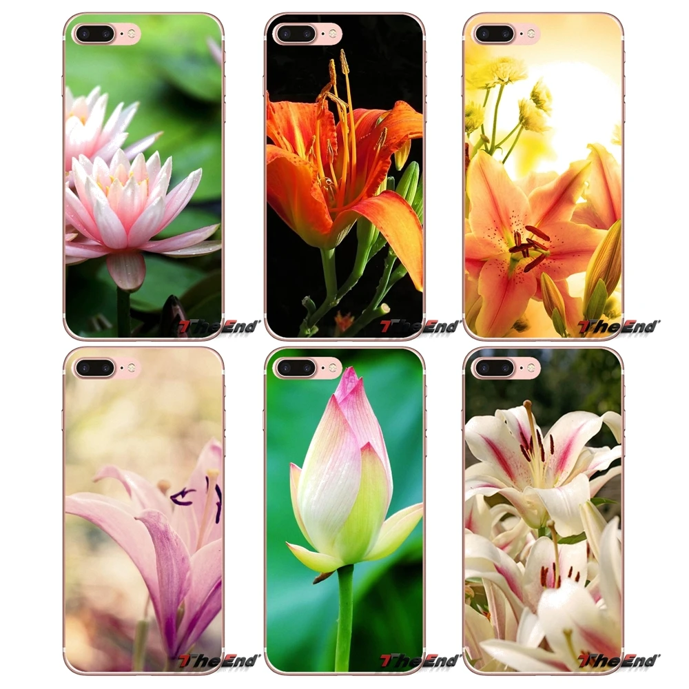 Mobile Phone Shell Cases For Samsung Galaxy S2 S3 S4 S5 MINI S6 S7 edge S8 S9 Plus Note 2 3 4 5 8 Coque Fundas sweet Lily flower | Мобильные