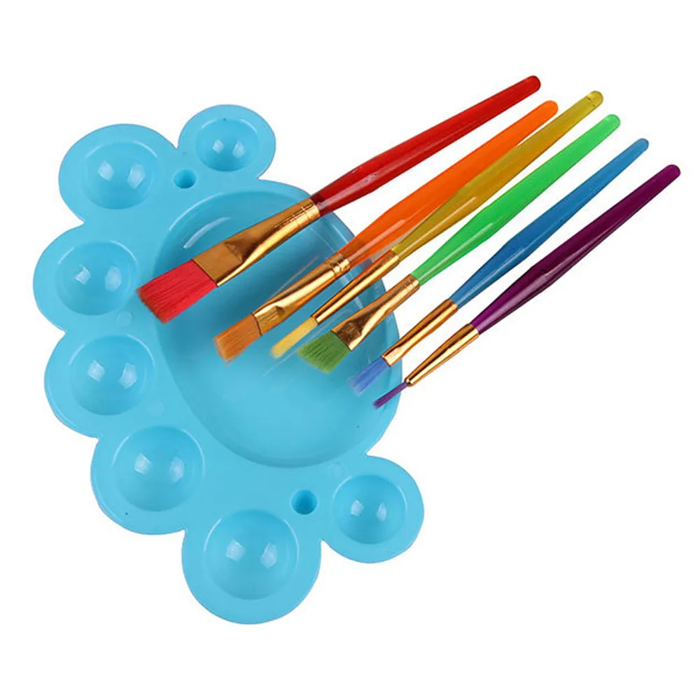 6 Pcs/Set Nylon Soft Painting Brush Pens For Children Wooden handle