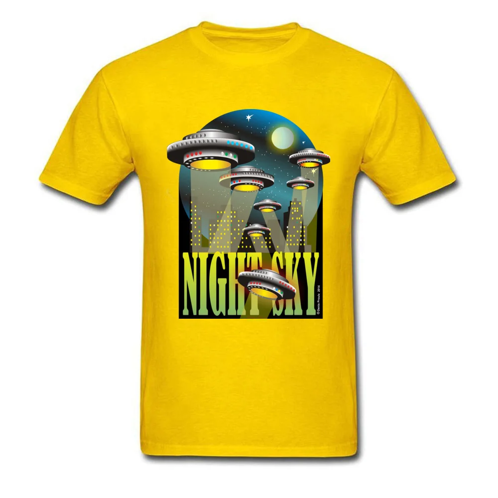 NightSkyOne 100% Cotton Tops Shirt for Men Classic Tshirts Summer Faddish Round Neck Tops T Shirt Short Sleeve NightSkyOne yellow