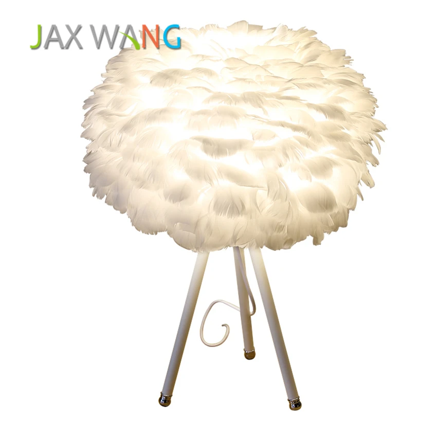

Nordic LED Feather Table Lamp for Bedroom Bedside Restaurant Study Room Lighting Kitchen Table Light Decoration Lamps Luminaire