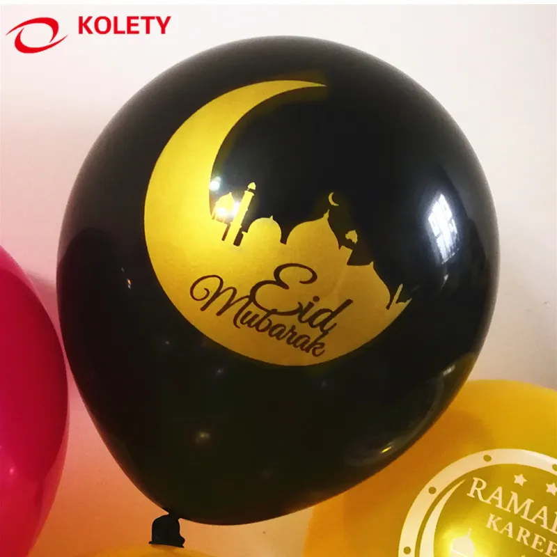 

Happy Eid Balloons Eid Mubarak Letter Latex Printing Balloons Mubarak Decoration Air Balls Banners Ramadan Kareem Party Supplie