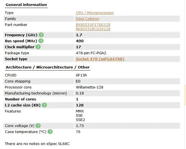 Intel Celeron 1,7 ГГц LGA478 LGA 478 Socket 478 процессор Intel Celeron 1,70 ГГц, кэш 128 K, 400 МГц FSB настольный процессор