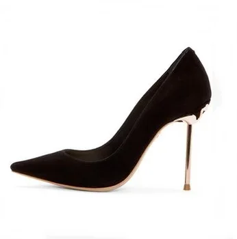 

Elegant Gold-tone Stiletto Heels Pump Pinted Toe Slip-on Woman Party Dress Shoes High Heel Wedding Bride Shoes High Quality
