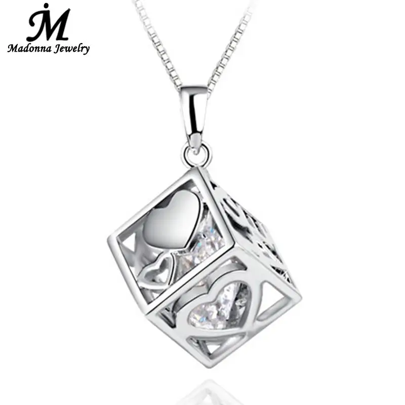Женская Посеребренная коробка с подвеской в виде сердца|jewelry charms gold|jewelry heelsjewelry