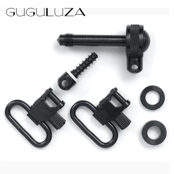 

GUGULUZA Hunting Rifle Swivels Adapter Bolt Wood Screw Base for REM QD Remington 7400 and Model Four Autoloader Sling Swivels