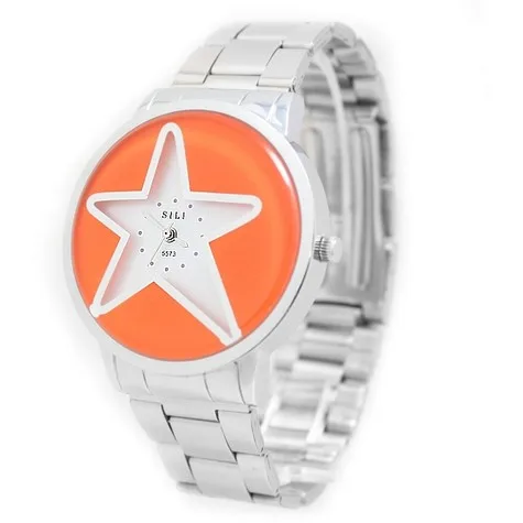 FW817GD New Shiny Silver Band Round PNP Shiny Silver Watchcase Men Fashion Watch