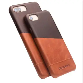 

QIALINO Genuine Leather Back Case for iPhone 8 Fashion Luxury Handmade Ultrathin Phone Cover for iPhone 8 Plus