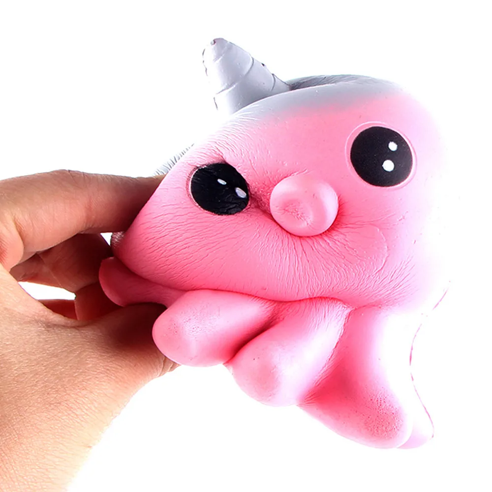 Kawaii Squishy милая улыбка игрушки осьминоги медленно восстанавливающая форму крем