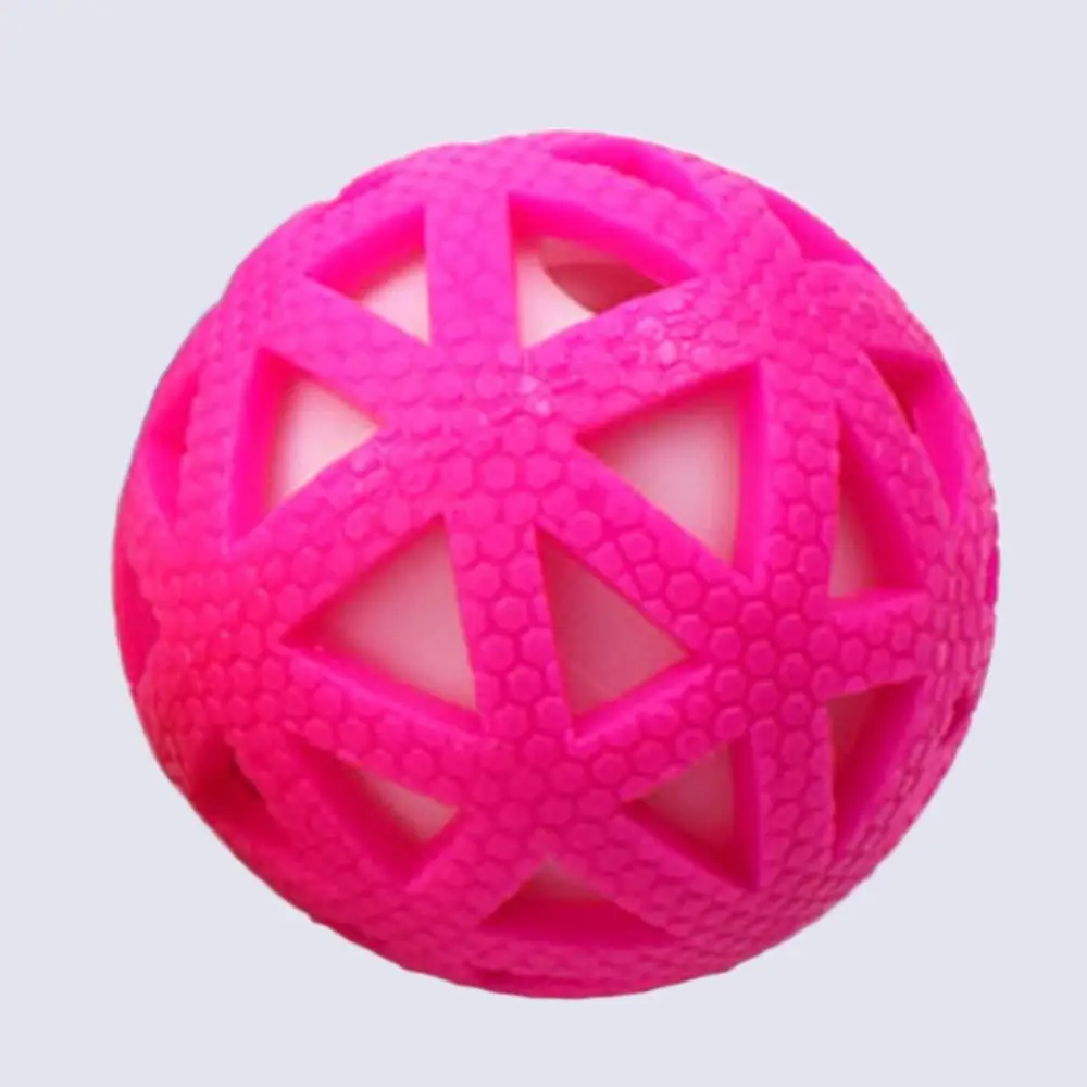 

New Pet Toys Hollow Grid Glowing Ball 7.5cm Big Puppy Bite Rubber Toy