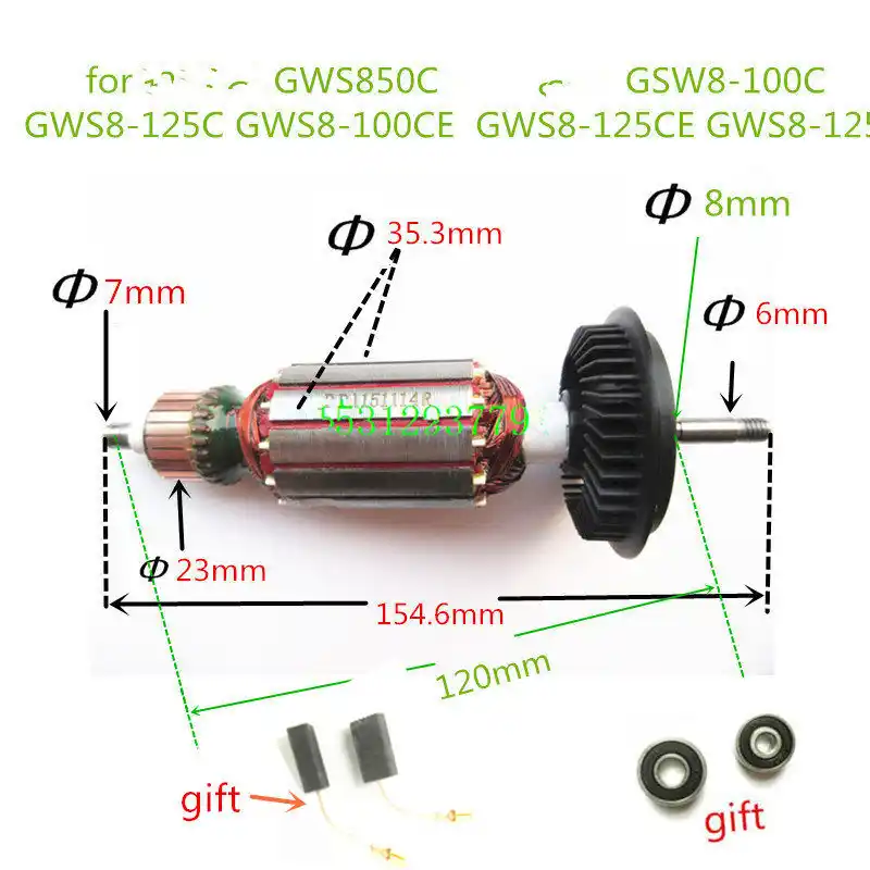 Gpo12 14 Ac 220v 240v Armature Rotor Replacement For Bosch Gpo