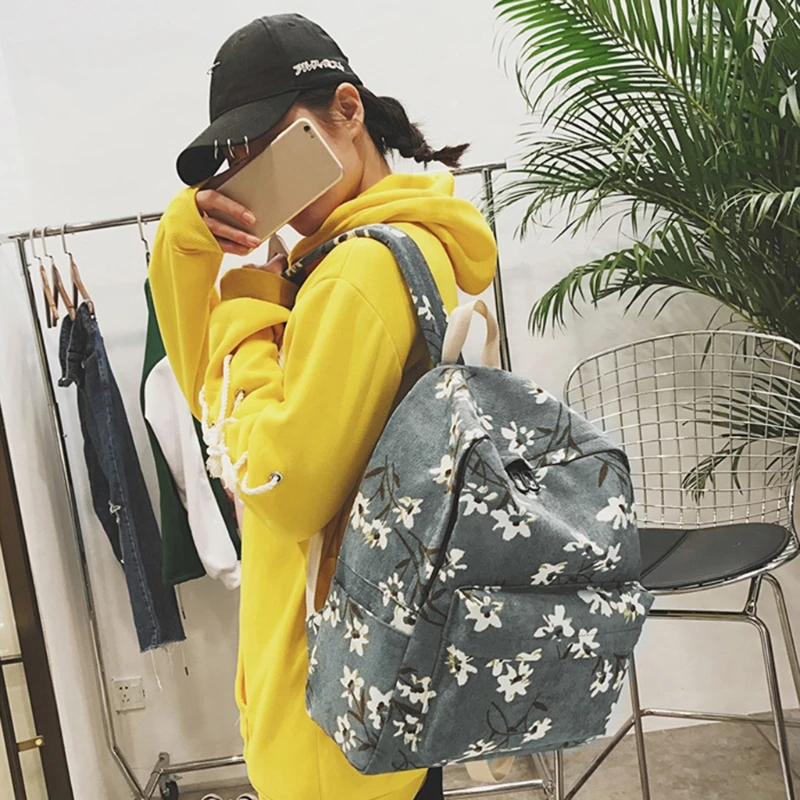 

Bow tie cute cat backpack 102002 bag flower canvas backpack bag pink Fashion