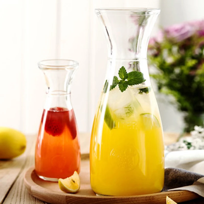 

Restaurant glass juice pot tie pot creative milk bottle high temperature soy milk pot drink bottle cold drink bottle kettle
