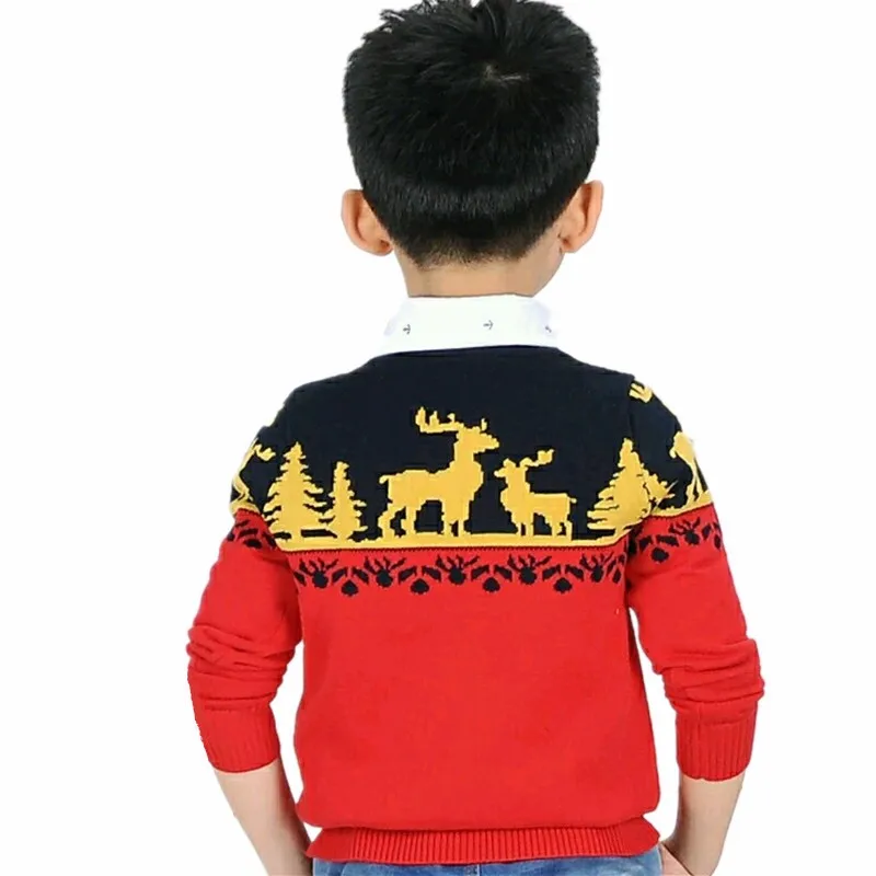 Свитер для маленьких мальчиков; вязаный пуловер с круглым вырезом; детская одежда; осенне-зимняя детская одежда; Повседневные свитера для мальчиков