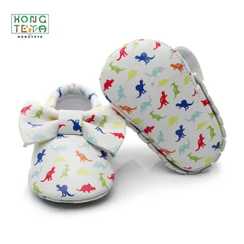 

2020 PU Leather Lovely Printing Baby Shoes Newborn Toddler Baby Girl Shoes Toddlers Moccasins Non-slip Soft Sole Shoes