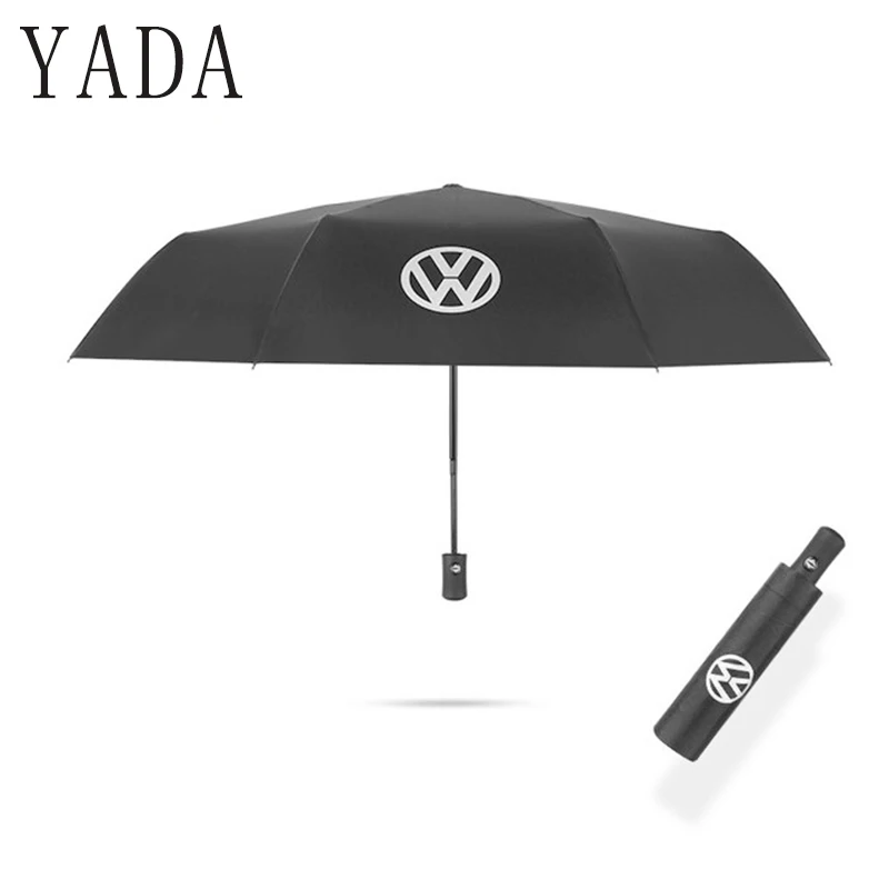 

YADA 2019 Black Audi VW Mercedes Automatic Umbrella Rain uv Folding 4S Car Umbrella For Women Men Windproof Umbrellas Male YS644