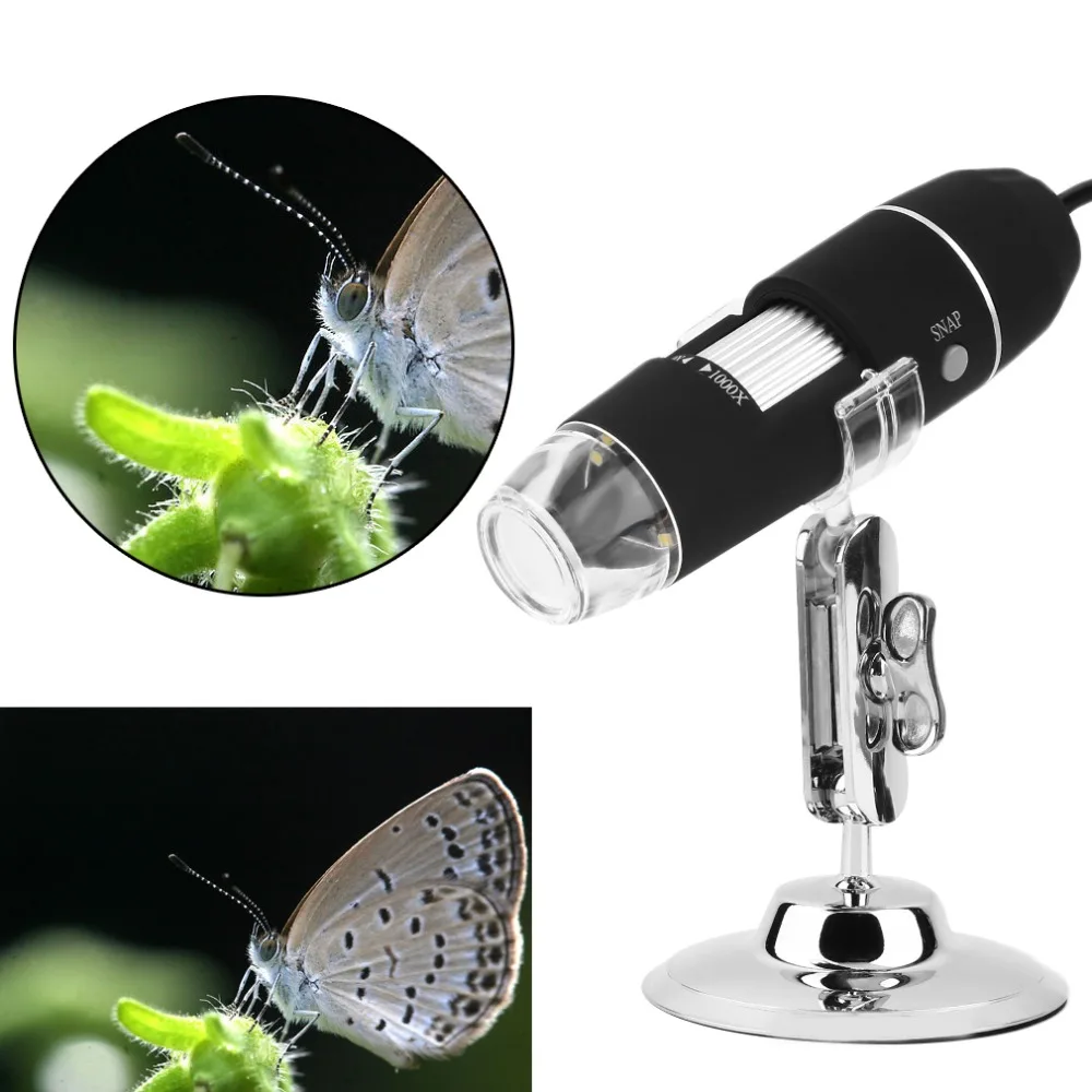 8LED Microscopio USB 1000X цифровой микроскоп с камерой Тринокулярный Para Electronica Biologico пайки