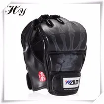 Sanda-Training-Gloves-Black-White-Boxing-Gloves-Half-Finger-Sandbags-Gloves-Mitaine-Boxe-Leather-guantes-de
