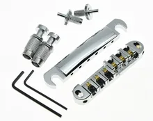 LP Tune-o-matic Roller Saddle Bridge Tailpiece Stopbar Set for LP Chrome