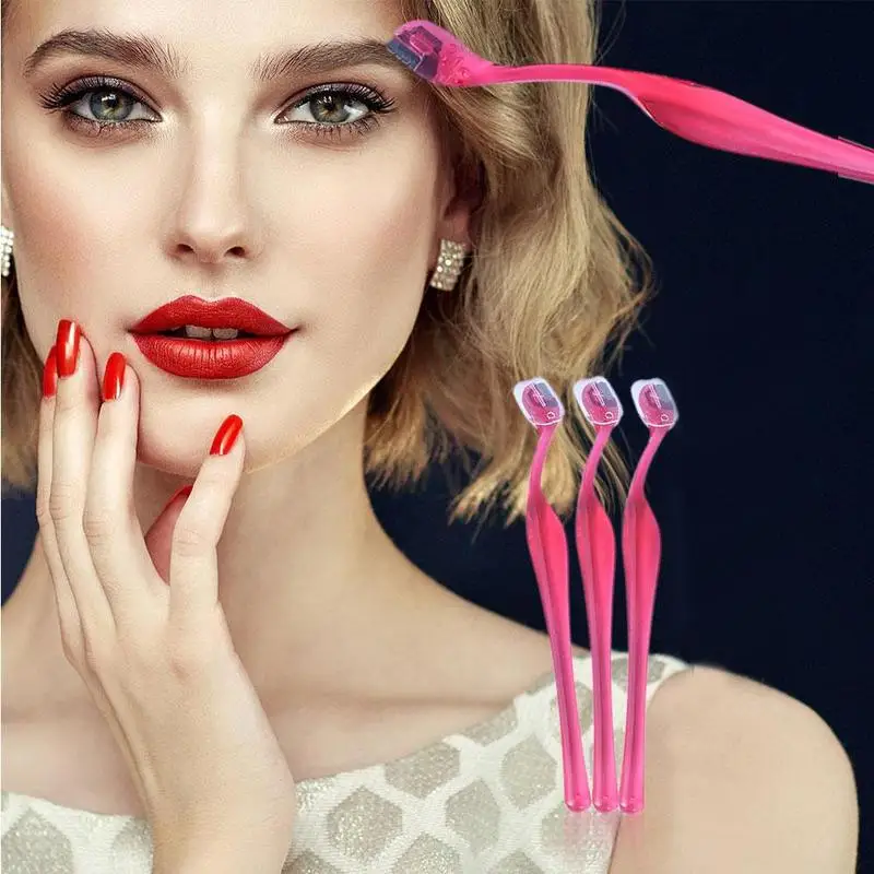 

3Pcs Red Portable Makeup Eye Brow Razor Blade Eyebrow Trimmer Shaper Shaver Face Hair Remover Set Cosmetics Women Men Fashion