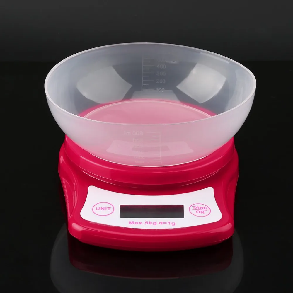 

5KG/1g Portable Electronic Digital Scale Weight Balance Kitchen/Food/Postal/Laboratory/Factory Scales g/oz/Lb